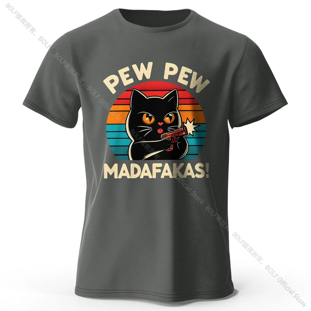 Cute Hand-Drawn Cat T-Shirt -