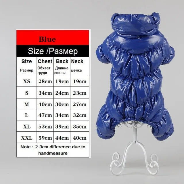 Keep your furry friend warm and stylish in the winter with this dog jumpsuit romper—perfect for overall comfort and coziness! -