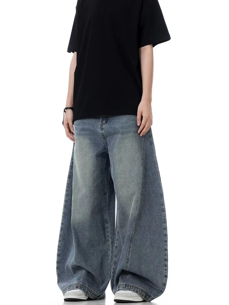Step out in style with these new vintage blue baggy jeans for women—comfort meets classic cool! -