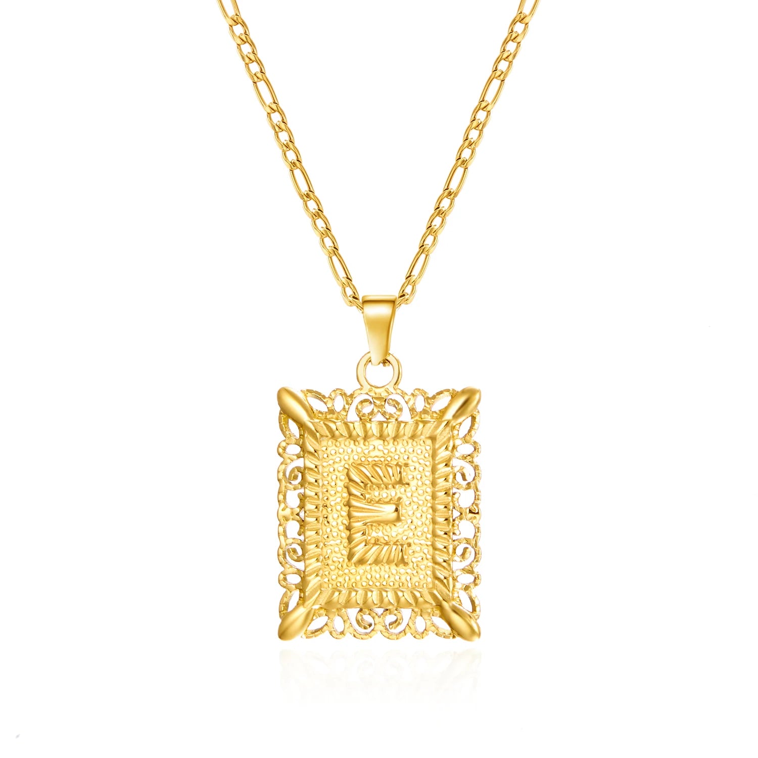 Stainless Steel Initial Letter Necklace For Women & Men -