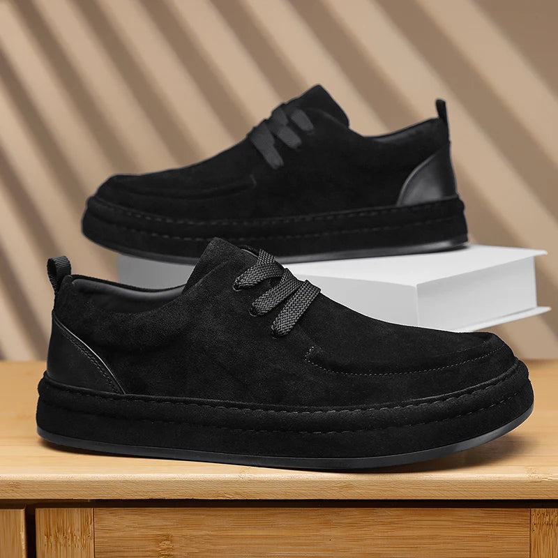 Men's Shoes Are Fashionable Brown Casual Shoes Made of Durable Suede Material Comfortable Walking Shoes Suitable for Daily Wear -