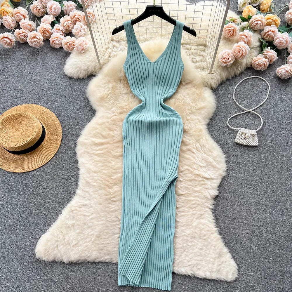 Knitted Dress Slim Fit -