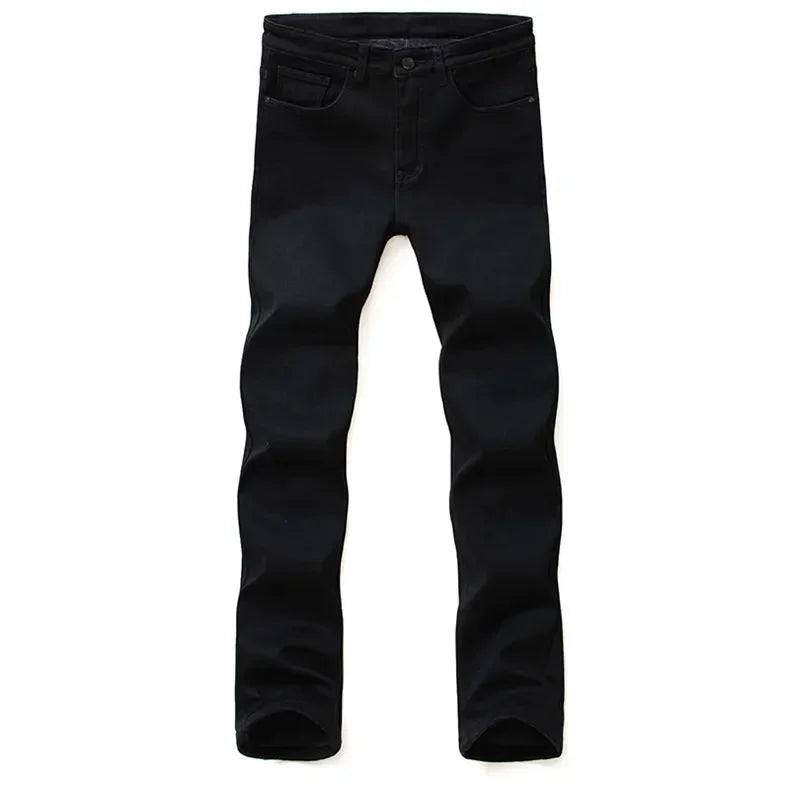 Classic Mens Jeans - Straight Fit Smart Casual Denim Pants -
