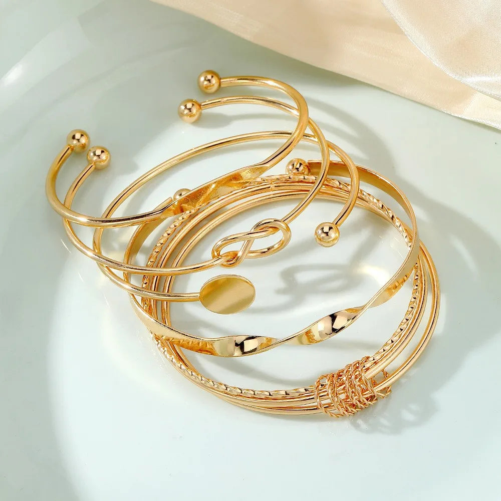 Twisted Knot Bracelet Set -