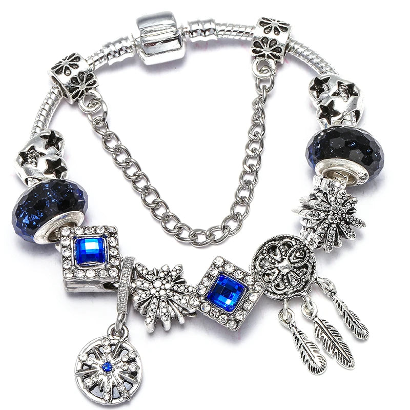 Pink Heart To Heart Beads Charm Bracelets -