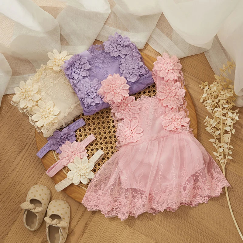 Dress your little one to impress with this adorable party romper for baby girls—perfect for special occasions and celebrations! -