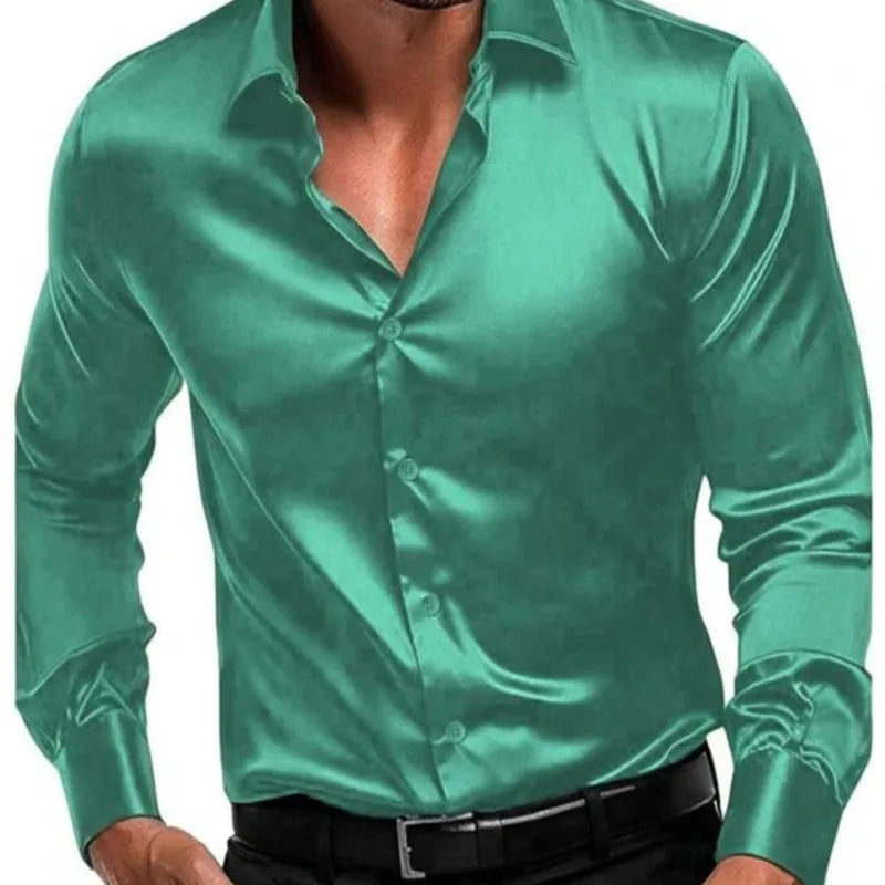Men's Satin Silk Shirts -