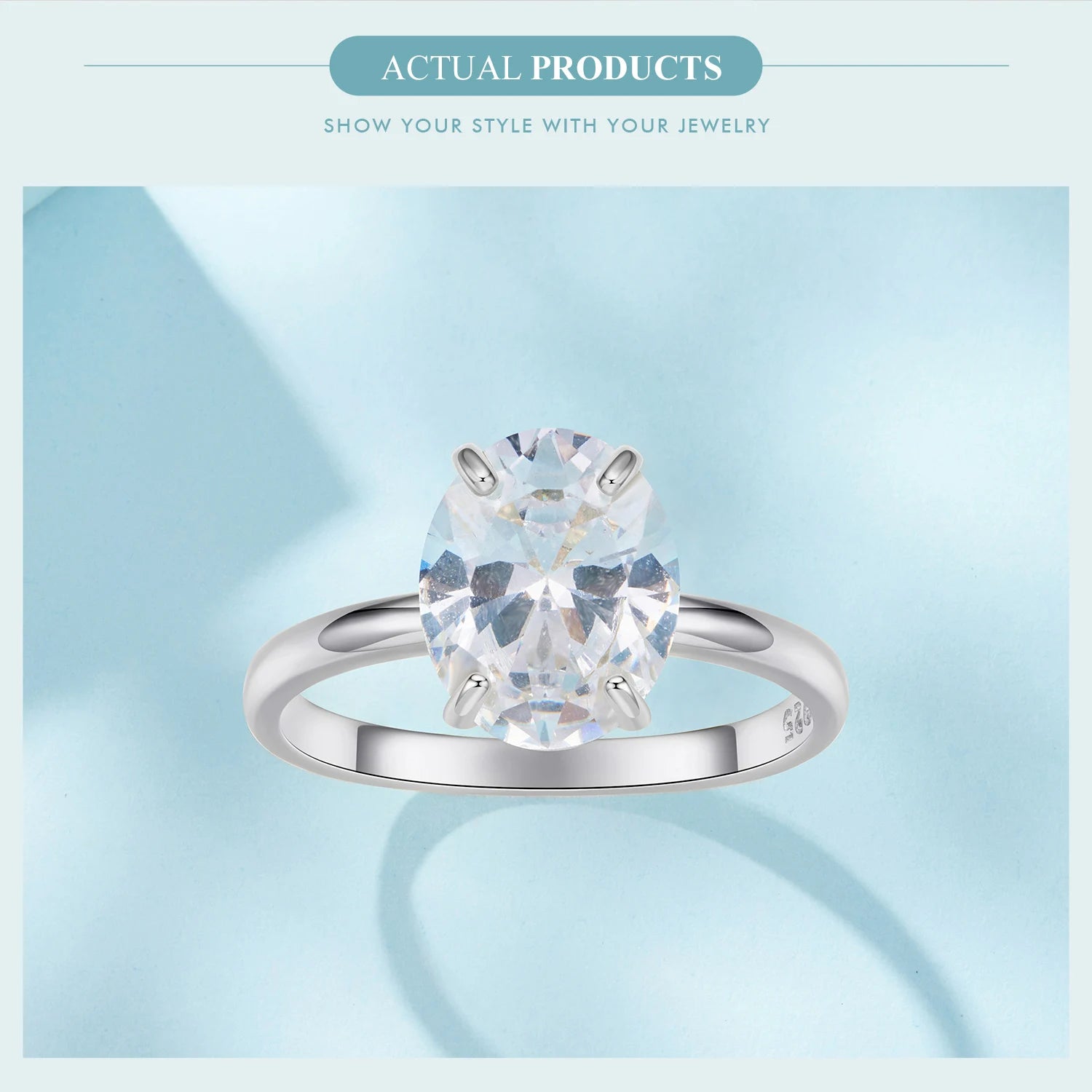3.5CT Oval Cut Ring -