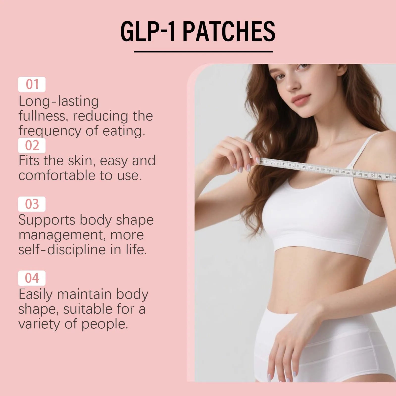 GLP-1 Patches For Body Shaping Fat Burning Anti Cellulite Improve Stomach Control Appetite Increase Metabolism Weight Loss Patch -
