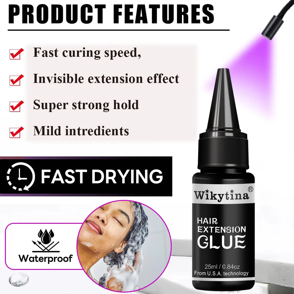 V-Light Hair Extension Set Technology Wig Hair Piece Real Hair Fast Grafting Tool Firm and Traceless tape Hair Extension Tools -
