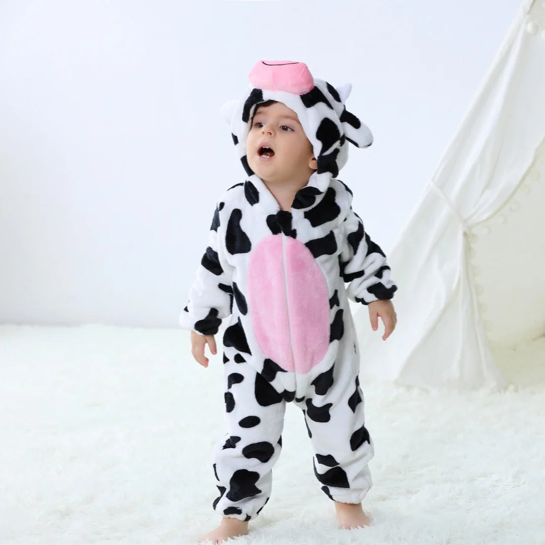 Dress your little one in these cute unisex infant pajamas featuring fun dinosaur and animal prints—perfect for cozy nights and playful days! -