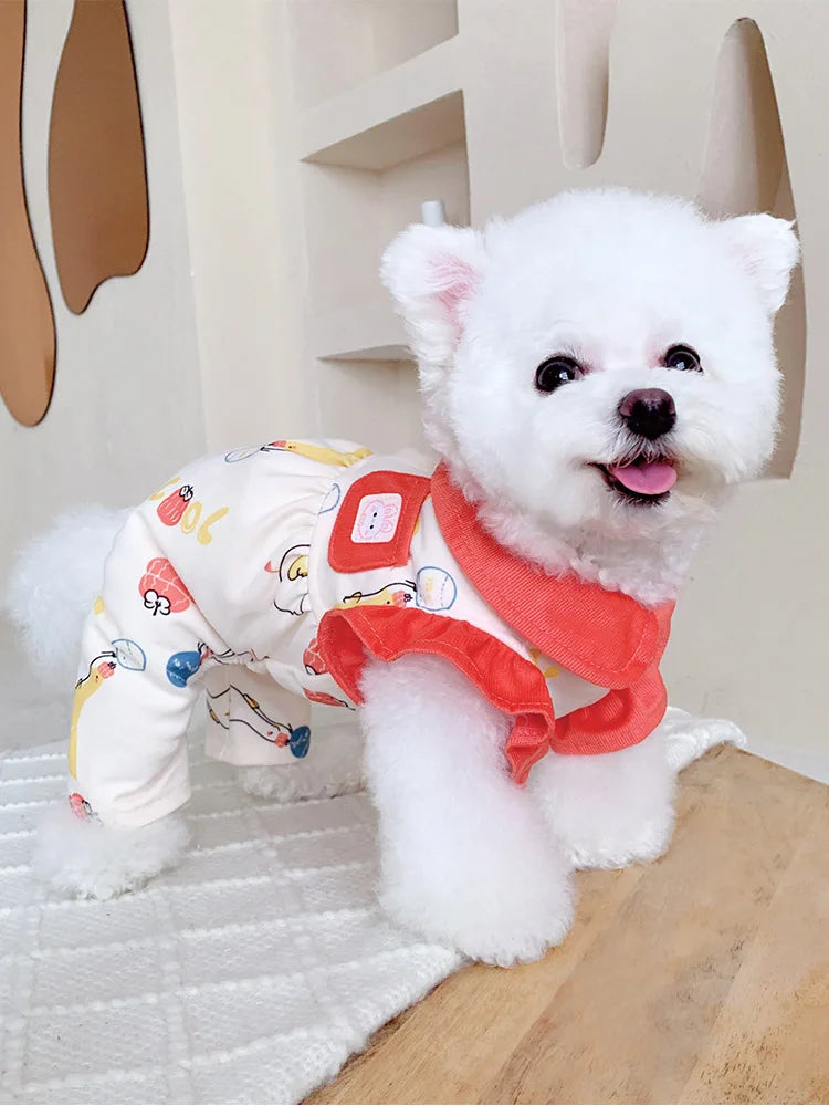 Keep your dogs comfortable at home with these cozy pet clothes—ideal for lounging and relaxing in style! -
