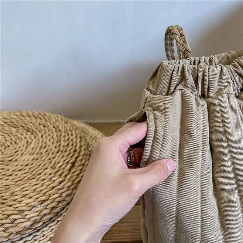 Children's Clothing From 2 To 7 Years Winter Kids Warm Cotton-Padded Trousers Baby Girls Thick Pants Toddler Boys Wear Clothes -