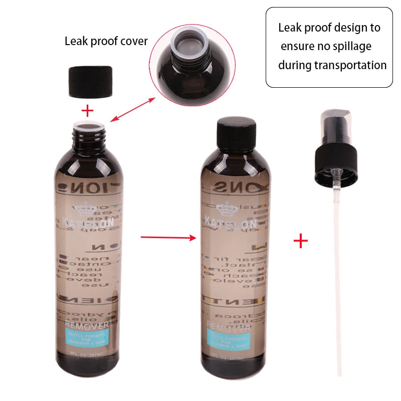 Big Bottle Wig Glue Remover For Salon Liquid Remover For Wig Adhesive Hair Glue Wig Tape Solvent Spray Remover For Lace Glue -