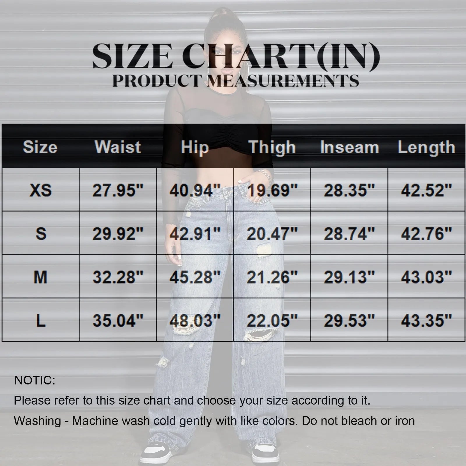 Stay on trend with these denim ripped straight-leg jeans for women—a perfect blend of edgy and classic style! -
