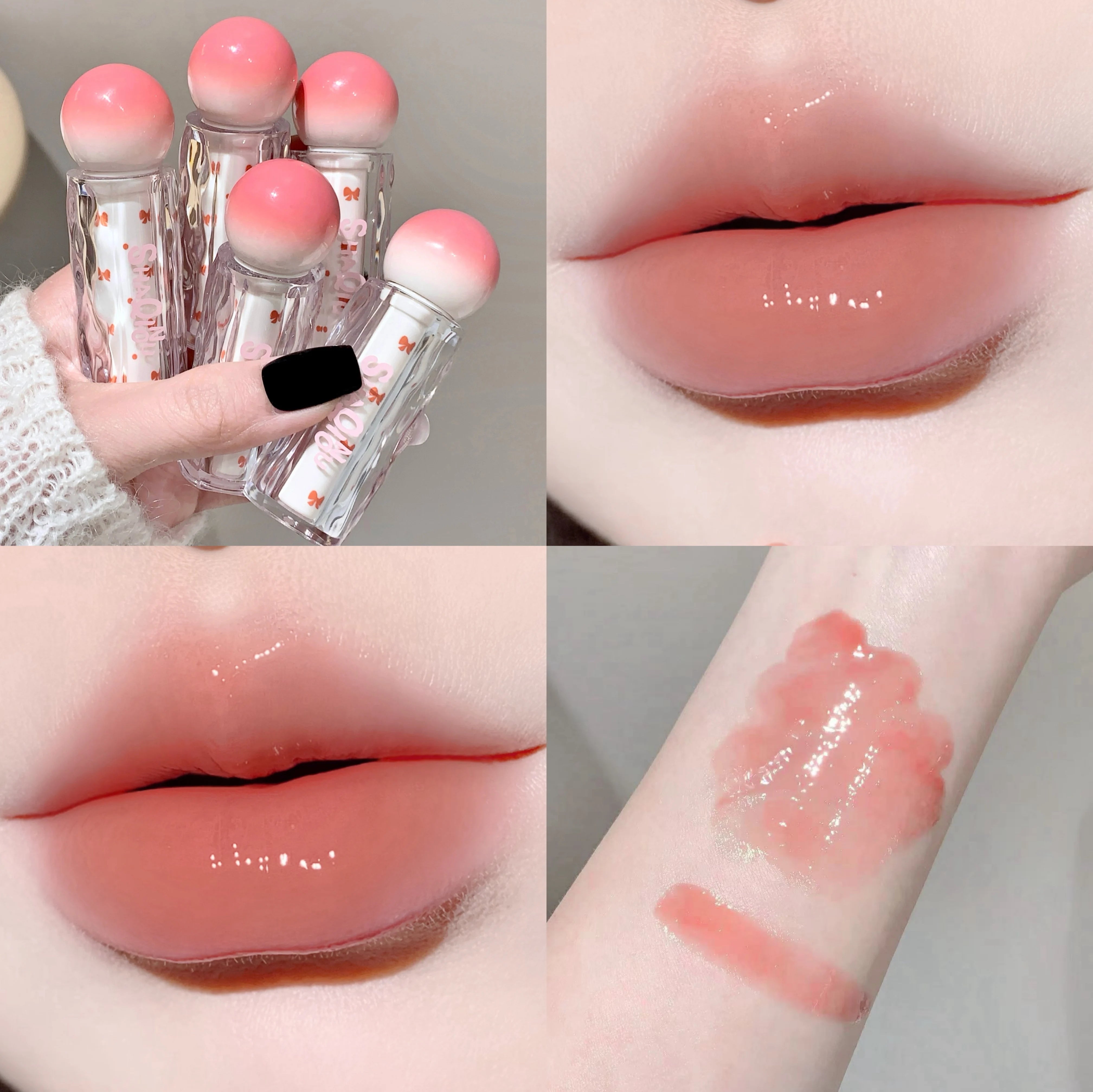 SHAQINUO Watery Lip Gloss Moisturizing Mirror Water Gloss Long-lasting Clear and Tender Lipstick Lip Gloss -