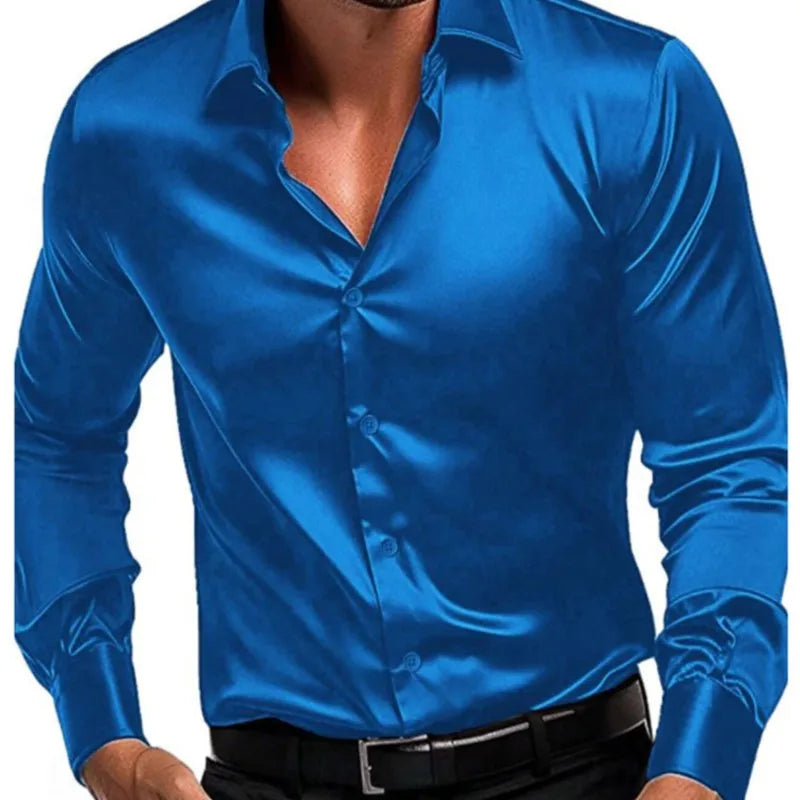 Men's Satin Silk Shirts -