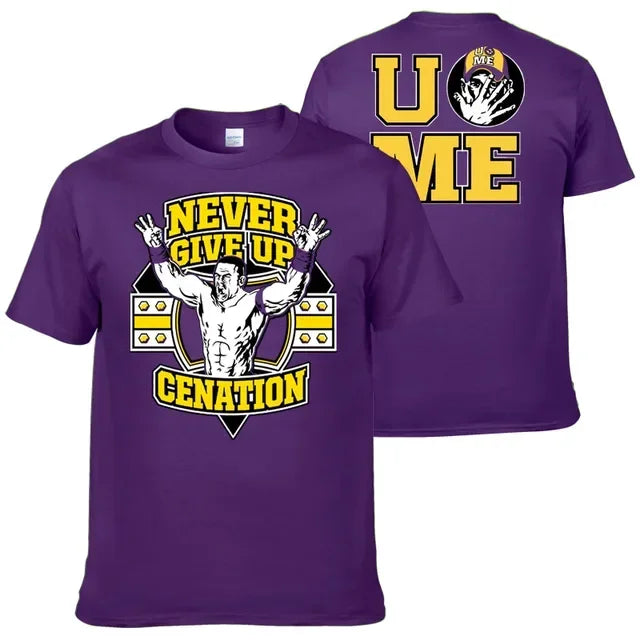 John Cena Wrestling Men's T-Shirt Summer Outdoor Sports Fitness Unisex Tops Casual O-Neck Short Sleeve Tee Casual Men Clothing -