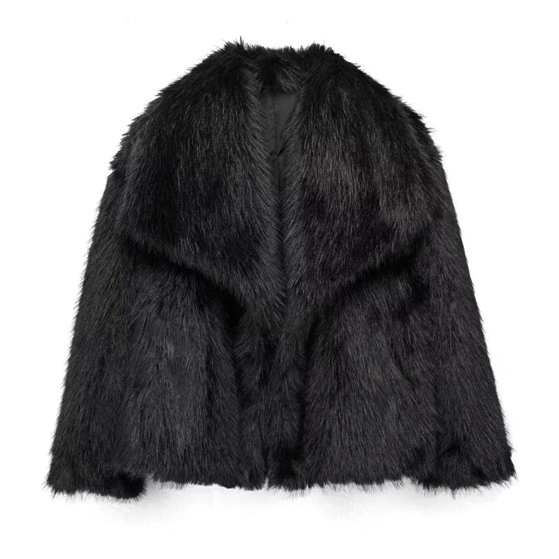 Fur Coat Plush Fluffy Women's -