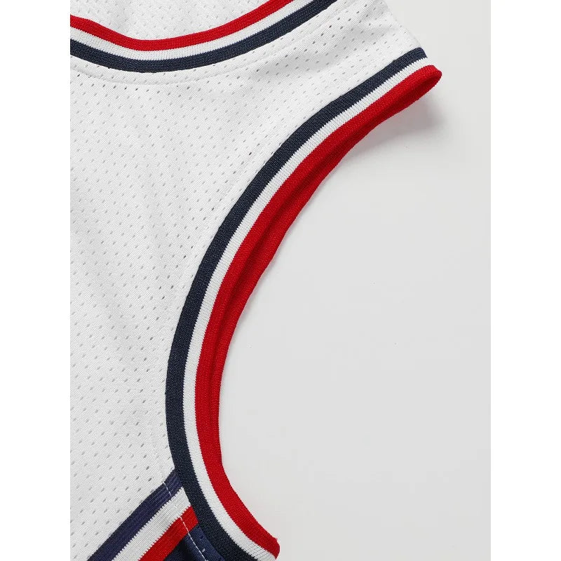 Men's Embroidered Team USA Basketball Jerseys (Throw Back) -
