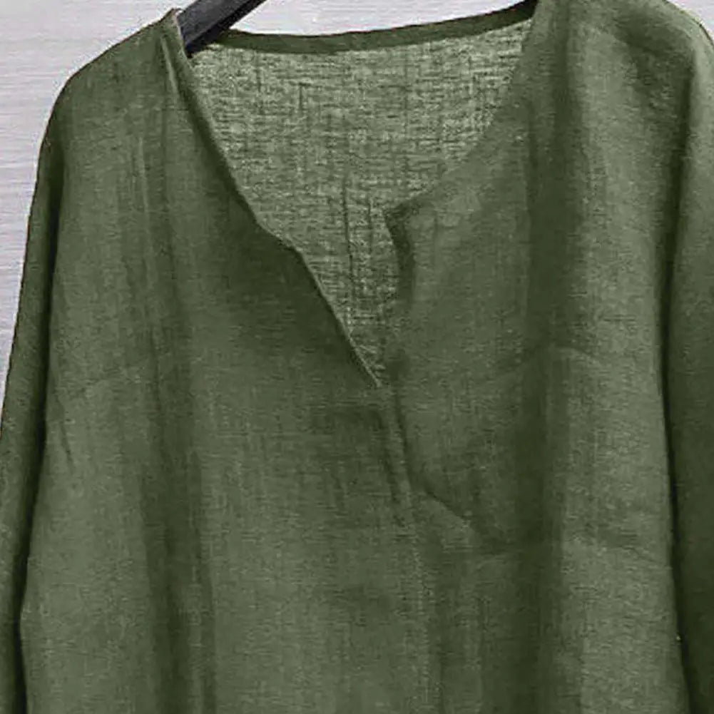 V Neck Men Shirt Long Sleeve -