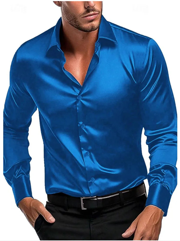 Men's Satin Silk Shirts -