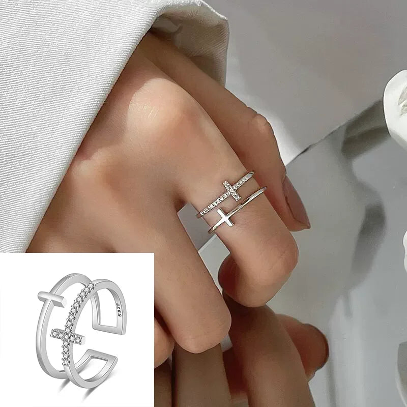 Sterling Silver Hollow Out Rings -