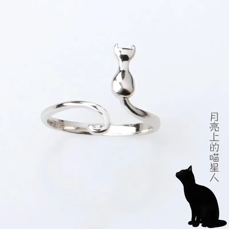 Sterling Silver Cat Rings -