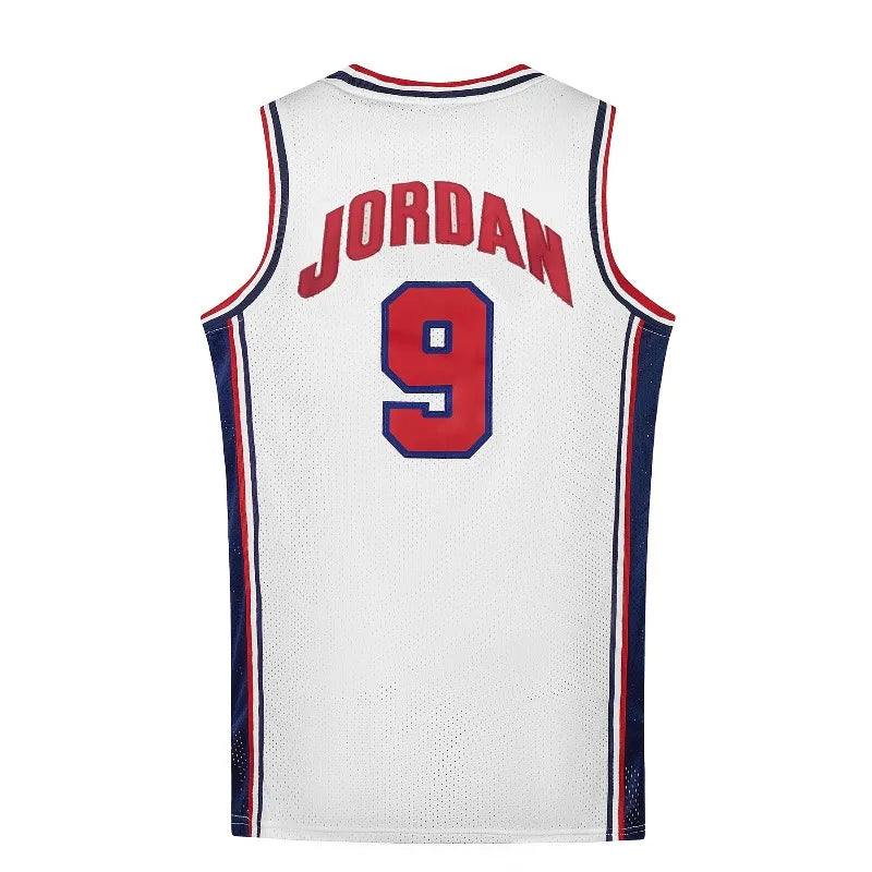 Men's Embroidered Team USA Basketball Jerseys (Throw Back) -