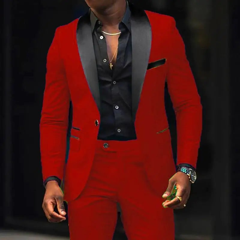 Men's Business Casual Two-piece suit -
