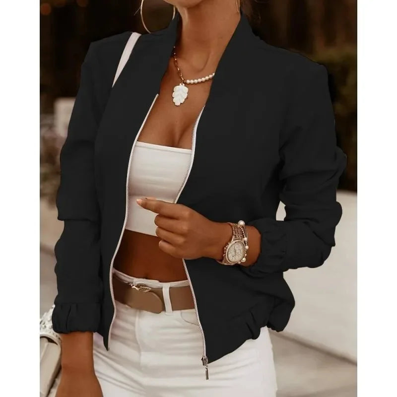 Stay stylish and warm with this women's jacket—perfect for any season! -