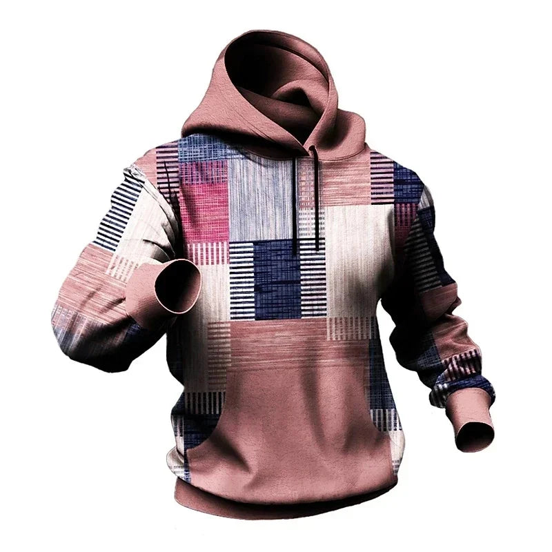 Men's Plaid Hoodie -