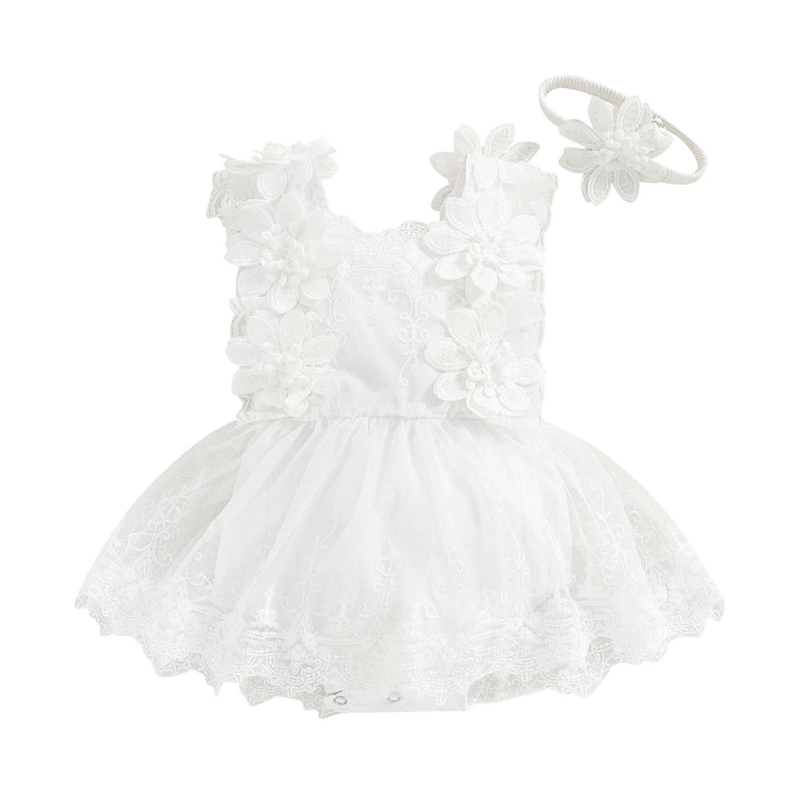 Dress your little one to impress with this adorable party romper for baby girls—perfect for special occasions and celebrations! -