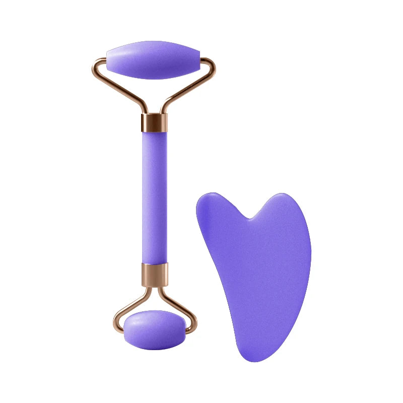 Enhance your skincare routine with this facial roller for the face, neck, and eyes. This resin massage tool can help improve circulation, reduce puffiness, and promote relaxation for a revitalized complexion. -