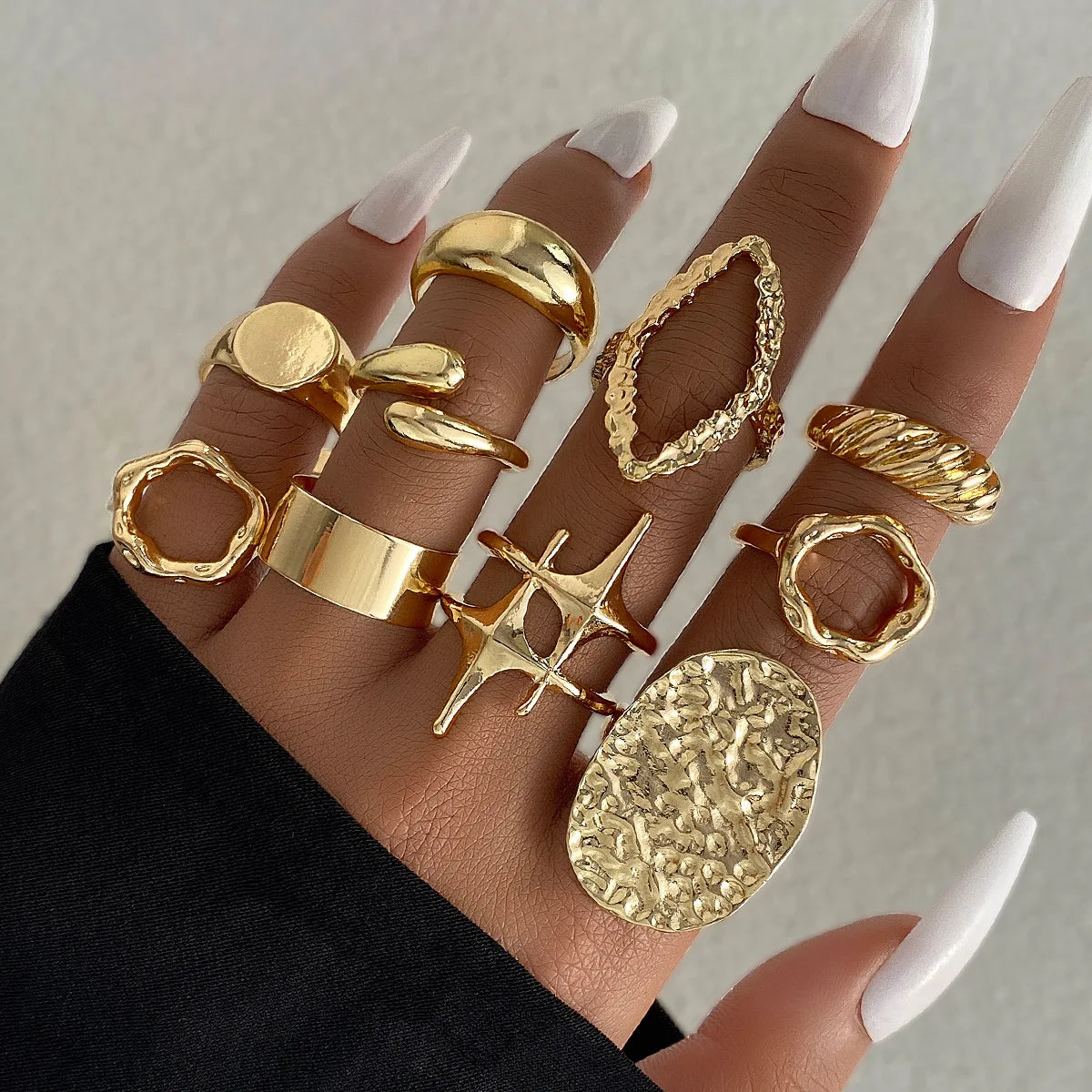 15Pcs/Set Metal Rings -
