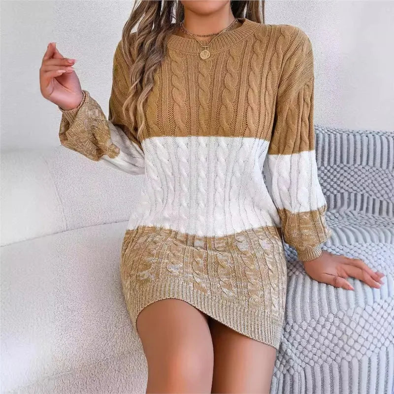 Women's Knitted Sweater Dress -