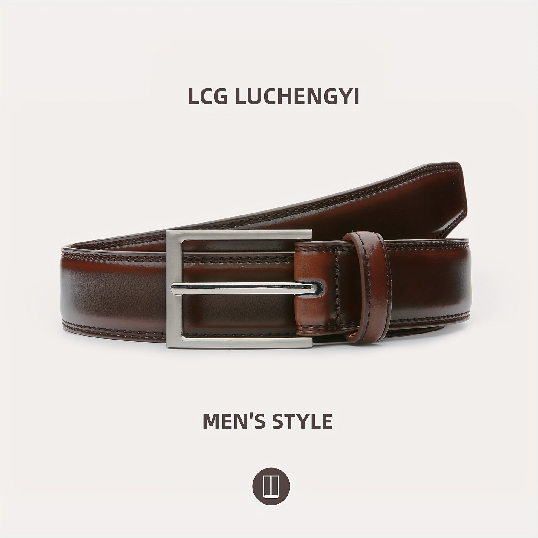 Men's Leather Belt, Fashion & Classic Casual Belt with Single Prong Buckle for Jeans, Pants, Work And Business, Gift for Dad & Husband -