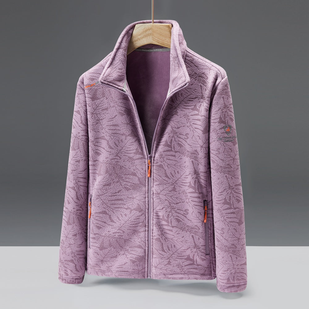 Women's Autumn and Winter Fleece Jacket, Stand Collar Cardigan, Thick Insulated Mink Fleece Outdoor Jacket Sweatshirt, Cold Weather Jacket, Outdoor Wear, Cozy Winter Top, Fleece Cardigan, Women's Cardigan, Long Sleeve Top, Ca -