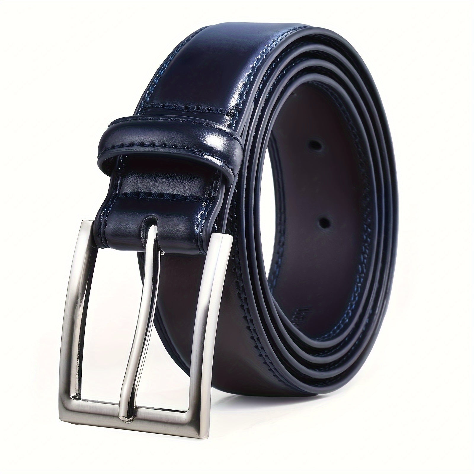 Men's Leather Belt, Fashion & Classic Casual Belt with Single Prong Buckle for Jeans, Pants, Work And Business, Gift for Dad & Husband -