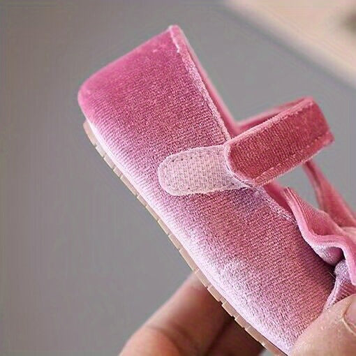 Baby Girls Mary Jane Flats With Bowknot First Walker Shoes Crib Shoes Princess Wedding Party Christmas Dress Shoes -