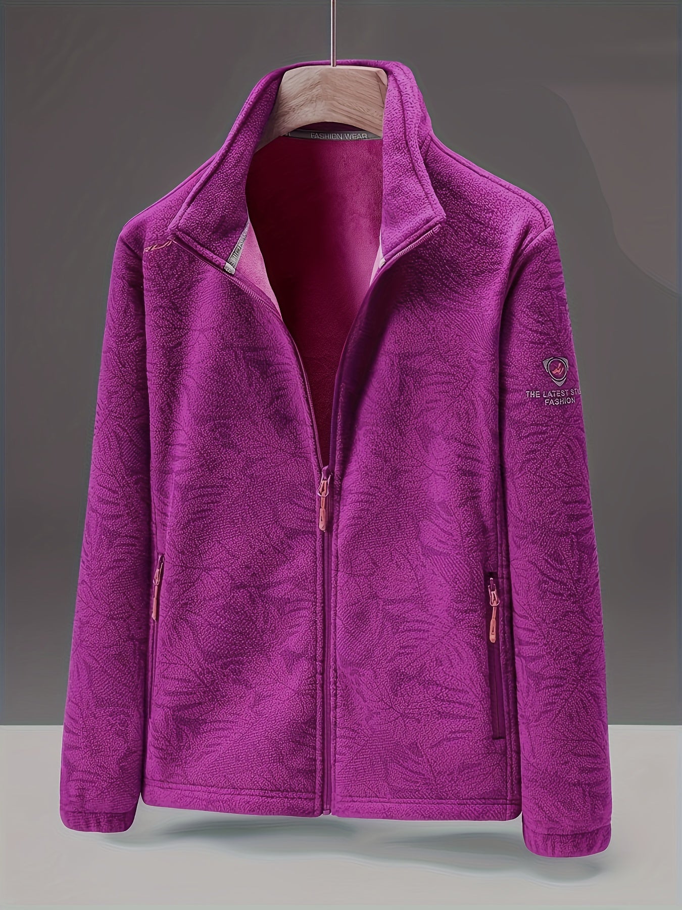 Women's Autumn and Winter Fleece Jacket, Stand Collar Cardigan, Thick Insulated Mink Fleece Outdoor Jacket Sweatshirt, Cold Weather Jacket, Outdoor Wear, Cozy Winter Top, Fleece Cardigan, Women's Cardigan, Long Sleeve Top, Ca -