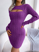 Turn heads in this elegant ribbed knit dress! -