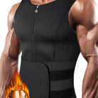 Optimize your workout with this men's adjustable compression tank top and waist trainer set! -