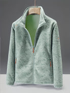Women's Autumn and Winter Fleece Jacket, Stand Collar Cardigan, Thick Insulated Mink Fleece Outdoor Jacket Sweatshirt, Cold Weather Jacket, Outdoor Wear, Cozy Winter Top, Fleece Cardigan, Women's Cardigan, Long Sleeve Top, Ca -