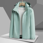 Women's Autumn and Winter Outdoor Sports Casual Warm Fleece Lined Windproof Stand Collar Jacket -