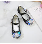 Girls' Elsa Princess High Heel Pumps - Sparkling Glitter Block Heel Shoes with Floral Embellishments, Lightweight Faux Cover for Spring & Fall, Weddings, Parties, Casual Wear, Shoes for Girls, Wedding Guest Shoes, Elegant Sho -