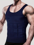 Sculpt your silhouette with this men's compression body shaper tank top—your secret slimming vest! -