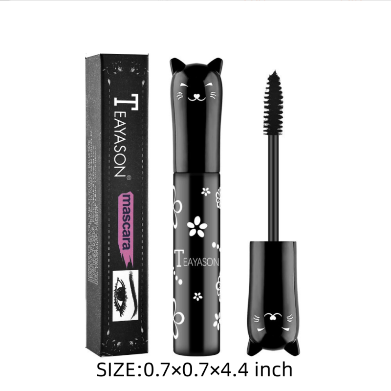 Mascara Long-Lasting Thick Eyelash Smudge-Proof Waterproof Quick-Drying Eyeliner Makeup Gift For Women Contains Plant Squalane Formula -