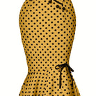 Polka Dot Bodycon Button Lace Up Skirts, Sexy Mature Fishtail Party Skirts, Women's Clothing -