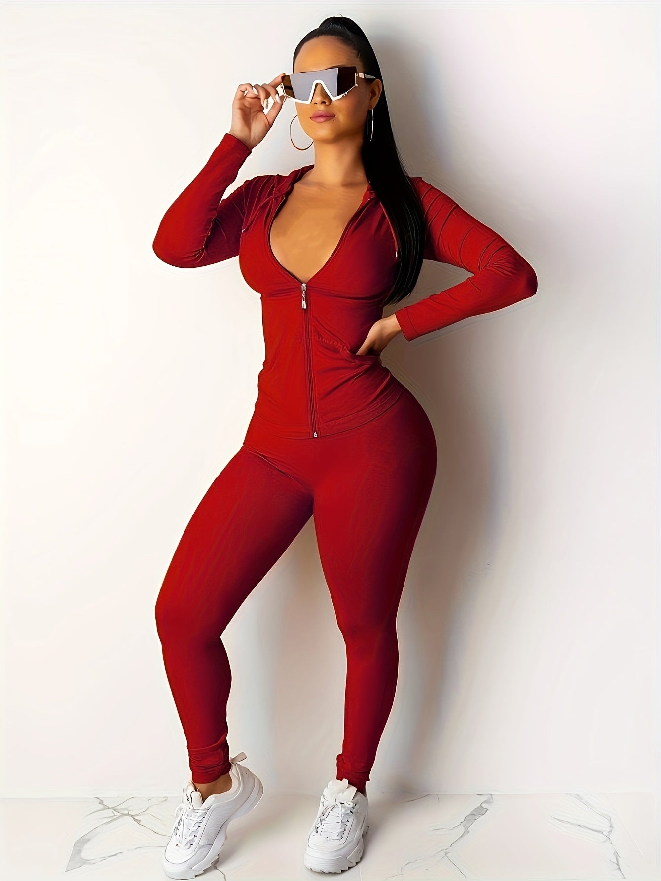 Targeted Women'S Pants Set Two Piece Set Women Festival Fall Winter Top+Pant Sweat Suits Neon 2pcs Outfits Matching Sets -